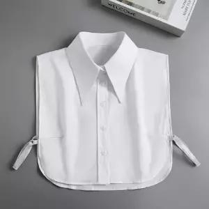 코튼 스탠다드 레이어드 뾰족 카라 포인트 넥케이프 넥케이프 이너카라 레이어드카라