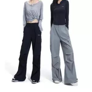 [SBD] 와이드핏 A라인 세련된 카고바지 더블스트링 여성팬츠