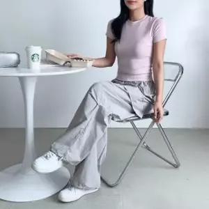 [SBD] 힙합 여성 얇은 댄스바지 스트링팬츠 카고바지 아노락