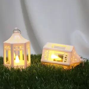 캔들케이스 랜턴 -화이트 미니캔들 화이트미니캔들워