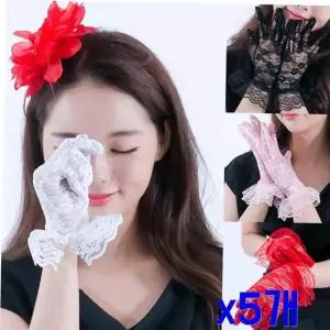 망사장갑여자 TBZ 파티드레스 망사레이스 손목장갑 패션장갑 x5개