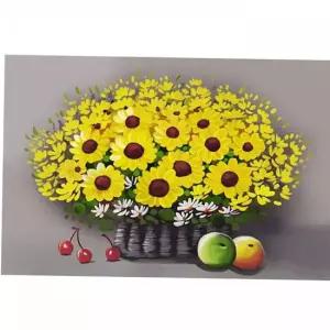 큐빅십자수 TBZ 해바라기 바구니 (패브릭형) 보석십자수 40x60