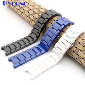 노치 세라믹 시계 스트랩 블루 화이트 블랙 컬러 여성용 팔찌 액세서리 18x10mm 16x9mm 20x11mm