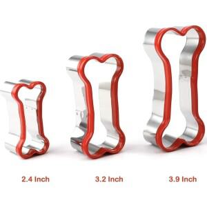 3/6피스 강아지 뼈 모양 쿠키 커터 세트 간식 홈메이드 비스킷 (베이킹용)