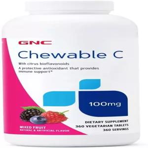 GNC 비타민 C 100mg 면역 지원 혼합 과일 360인분 제공