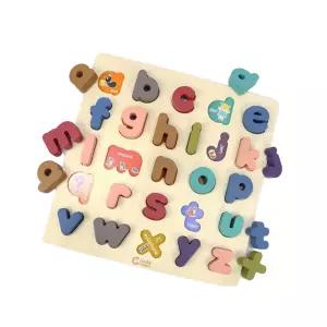 유아 영어교구 알파벳 소문자 나무블럭 파닉스 abc 보드게임 집콕공부