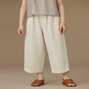 코튼 리넨 와이드 캐주얼 팬츠 R17161