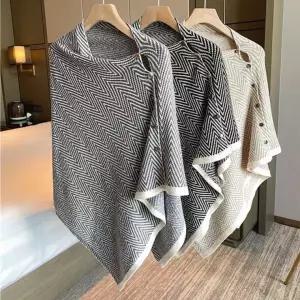 케이프 숄머플러 니트 조끼 얇은 망토숄 단추 코트 인기제품 트렌드