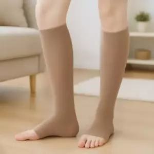 서포팅 오픈토 종아리 압박밴드 M 베이지 압박스타킹