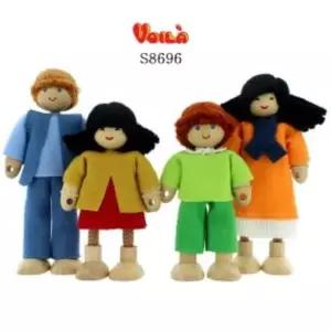 리가족 인형세트 원목 봉제인형 4종 역할놀이 교구