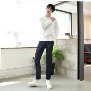 남성바지 TBZ 교복몰 (GBM) 베이직 슬랙스(네이비)