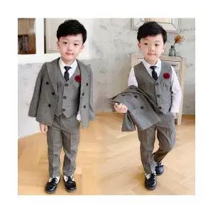 팜므 유아정장 아동 남아 아기 돌아기 그레이 조끼정장 6종세트설날
