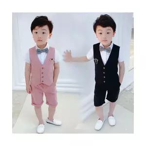 팜므 유아 정장 아동 아기 돌아기 포버튼 조끼정장 4종세트설날