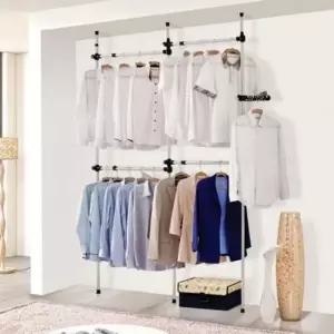 [JED] 철제 다용도 행거 옷걸이 고정식 시스템 4단