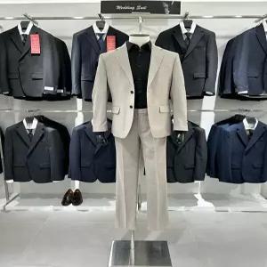 [트루젠][트루젠] 트루젠 여름COOL셋업 라이트그레이 스판 히든밴딩 캐주얼