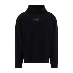 메종마르지엘라 스몰 체스트 로고 코튼 후드 티셔츠 S50GU0167S25503962 BLACK