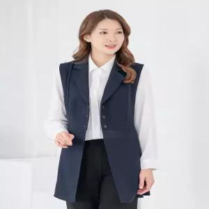 [모슬린]엄마옷 조끼 정장 카라 하프 603FGH312 마담중년여성빅사이즈50대60대