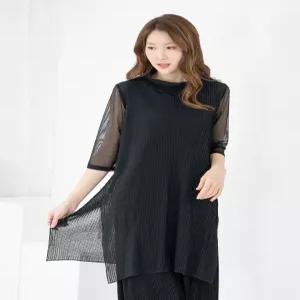 [모슬린]엄마옷 조끼 플리츠 롱 터들 603FGH291 마담중년여성빅사이즈50대60대