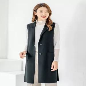 [모슬린]엄마옷 조끼 롱 카라 정장 603FGH080 마담중년여성빅사이즈50대60대