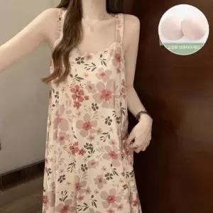 치마 여름 커플 미 파자마 잠옷 겉옷 나시 잠옷세트 패드 프린세스룩 MN 상큼 멜빵 인기2