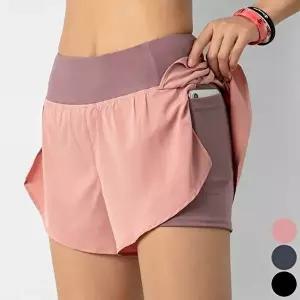 기능성반바지 여자 와이드 밴딩 히든 포켓 반바지 운동복 숏팬츠