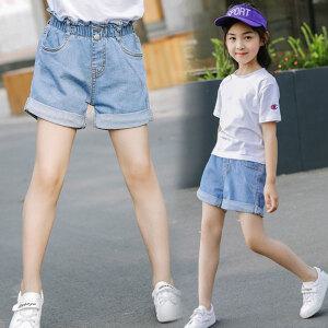 아동 주니어의류 여아청반바지 롤업밴딩 초등학생1834