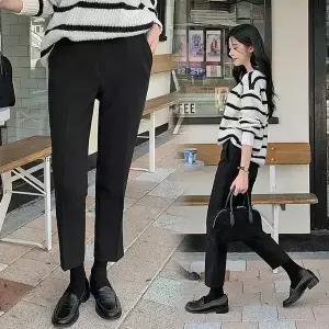 핫핑 [MADE] 그레피 속밴딩일자9부슬랙스