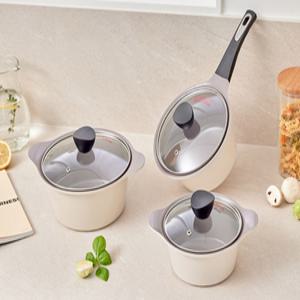 키친아트 줄리엣 세라믹 냄비 3종세트(베이지)