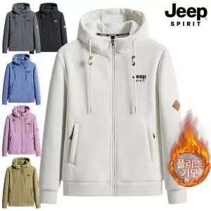 지프 JEEP SPIRIT 남녀공용 양털 후리스 안감 후드 집업 점퍼 겉감 기모 안감 플리스 재킷 아웃도어 자켓 캠핑 여성 남성 커플 남자 여자 JP23558