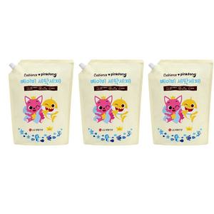 베비언스 아기세제 핑크퐁 유아세제 아기섬유유연제 유아세탁세제 리필 2.2Lx3개