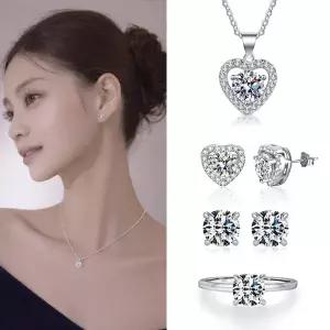 [엔비]18KGP 1캐럿 엑설런트등급 D컬러 모이사나이트 목걸이 귀걸이 반지 균일가전