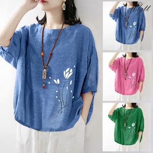 [헬리꽁땡] 플라워 나염 냉감블라우스3종