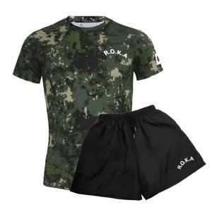 [SET] 로카티 ROKA 코리아아미 반팔티(육군디지털)+로카반바지(블랙) 세트
