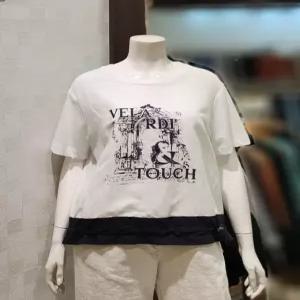 [벨라디터치] V1E2TS24 밑단 스트링 티블라우스