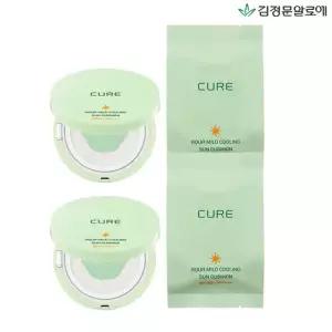 [TV/10%적립] 김정문알로에 아쿠아 마일드 쿨링 선쿠션 본품2개+리필2개