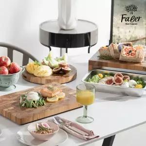 [파베르] FABER 엔드그레인 도마 세트 (대형+중형+거치대)