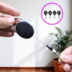 골프백 릴와이어 수건걸이 4개 1세트 자동 되감기 와이어 키홀더 최대갈이 허리걸이 70cm