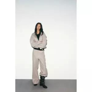 자라 ZARA 소프트 후드 점퍼 - 브라운 토프 3483356