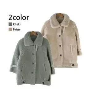 [하프클럽/셀러허브_여성트랜드패션]SD-191005 Sale 카라 양털코트 코트 반코트