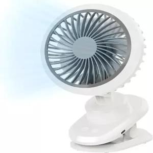 선풍기 충전식 10000mAh 소형 USB 개인용 6인치 휴대용 조용하고 5단 강풍 튼튼한 클립