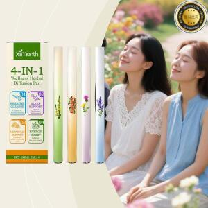 4개입 아로마테라피 디퓨저 공기 청정 펜 허브 폐 정화 스틱 민트 오일 졸음 완화 호흡 개선