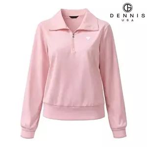 [데니스골프][DENNIS] 26SS신상 여성)와이드카라 집업 긴팔 카라티_NARSLTS053