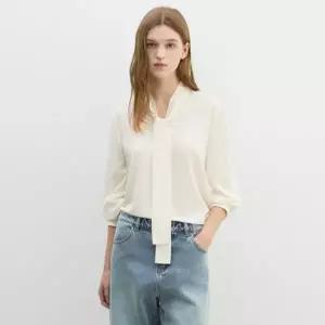 [롯데백화점]시스티나 턱 슬리브 타이넥 블라우스 AWWBLP11010