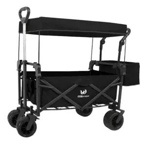 캠핑용 트롤리 웨건 4륜 오프로드 광폭바퀴 접이식 대용량 탈부착캐노피 사이드수납포켓