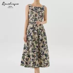 코튼 프린트 나시 원피스 B252WO2100