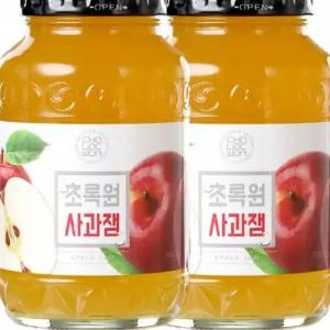 초록원 사과잼 2kg 1kgx2병 사과쨈 잼