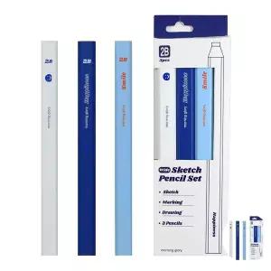 무한연필 각인 그립 네임 목공 목수 납작 이름 와이드 스케치 4B