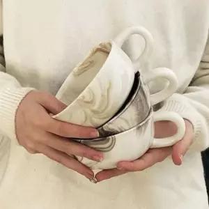 머그잔 도자기 커피잔 아이스라떼잔 홈카페 선물 세트