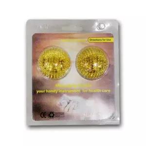 황토 자성 혈침기 2p 세트 손바닥 지압기 손안마기 롤러 건강 선물