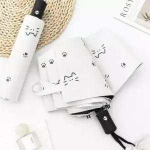 2색 1개 고양이 패턴 완전 자동 암막 양산 우산 접이식 양우산 우양산 귀여운